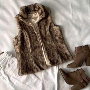 Brown Faux Fur Vest